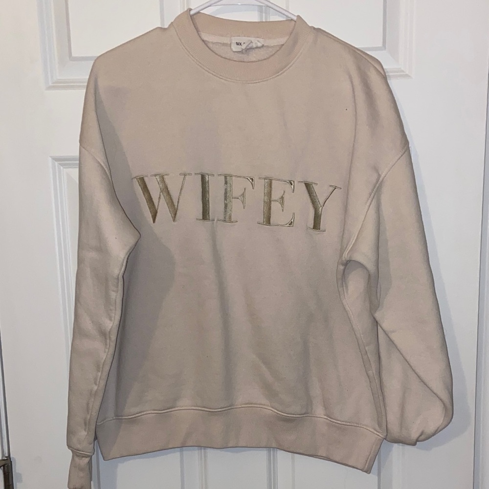 Wifey Cream Sweatshirt